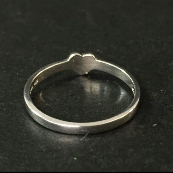 TIFFANY&CO. Silver 925 Crown of Heart Ring ISO sz:50